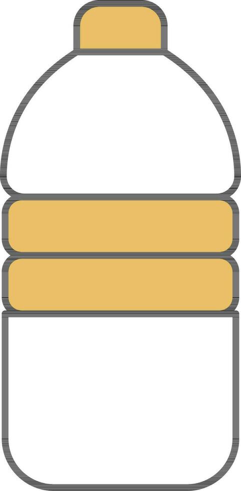 Product Bottle Yellow And White Icon. vector