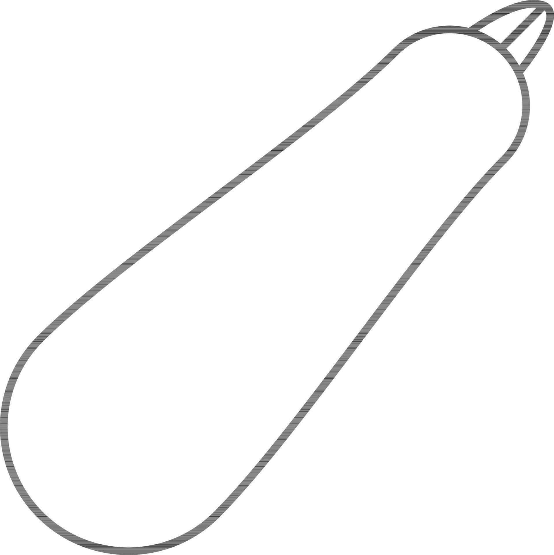 Black Thin Line Zucchini or Bottle Gourd Flat Icon. 24458557 Vector Art