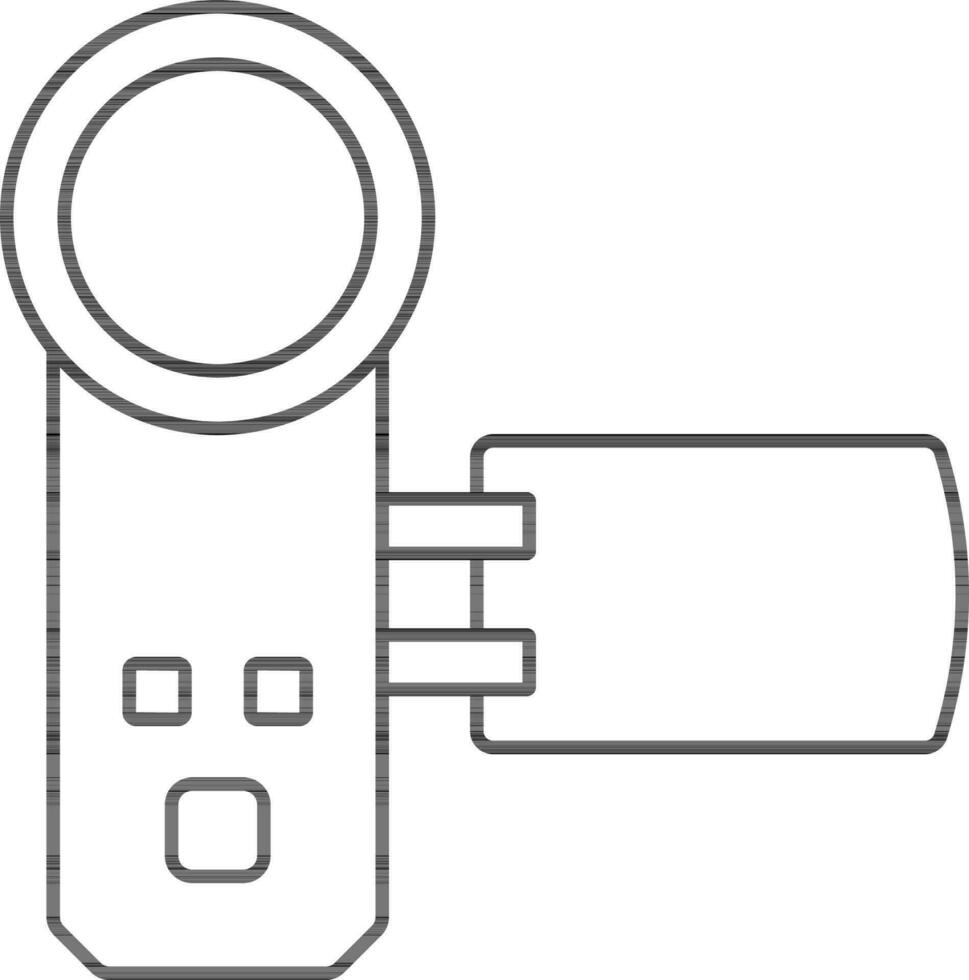 Handycam Icon In Line Art. vector