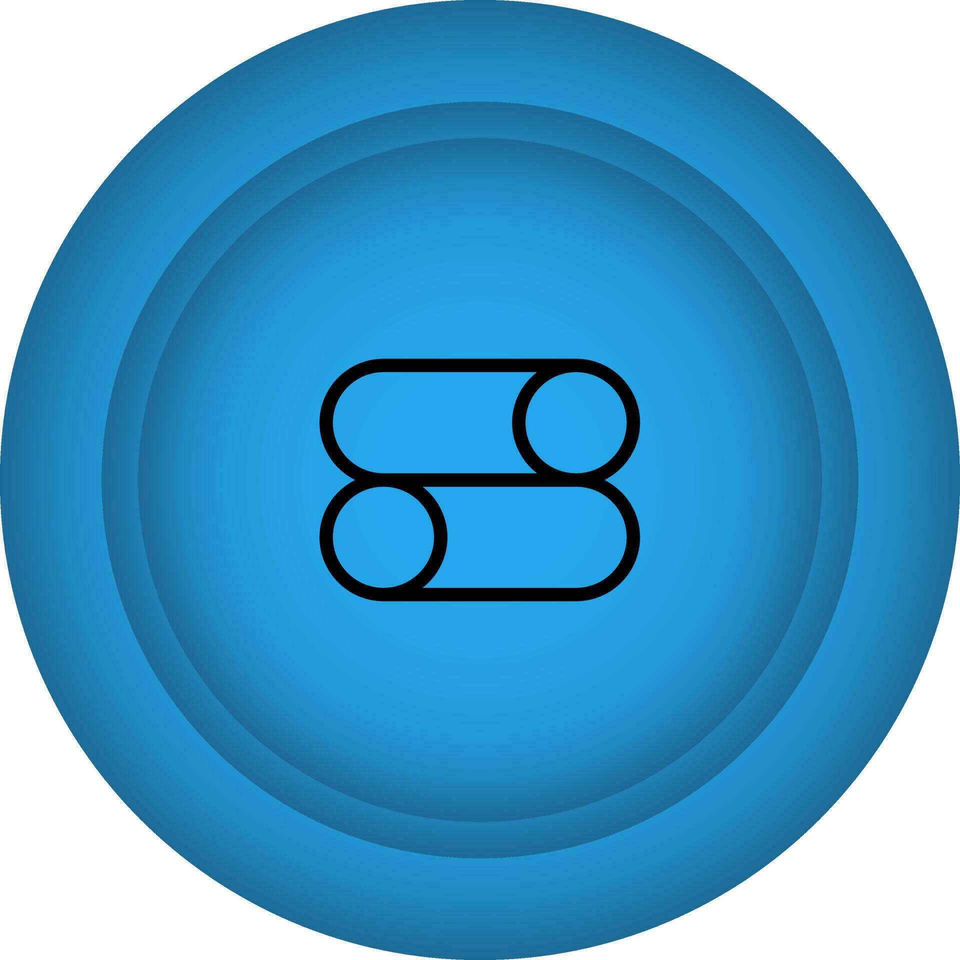 Blue Slide Button Icon In Flat Style. 24458913 Vector Art at Vecteezy