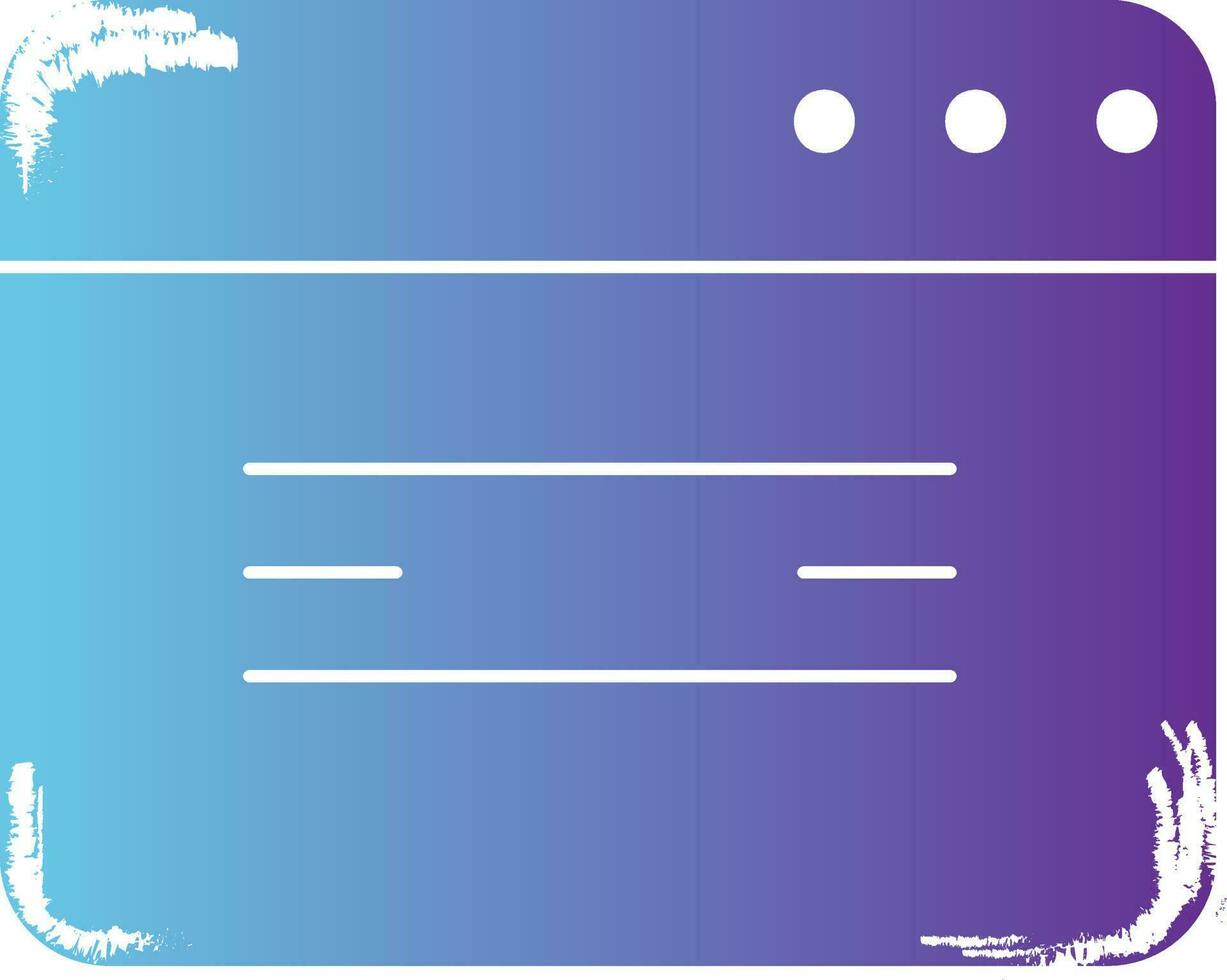 Doodle Style Webpage Icon In Gradient Color. vector