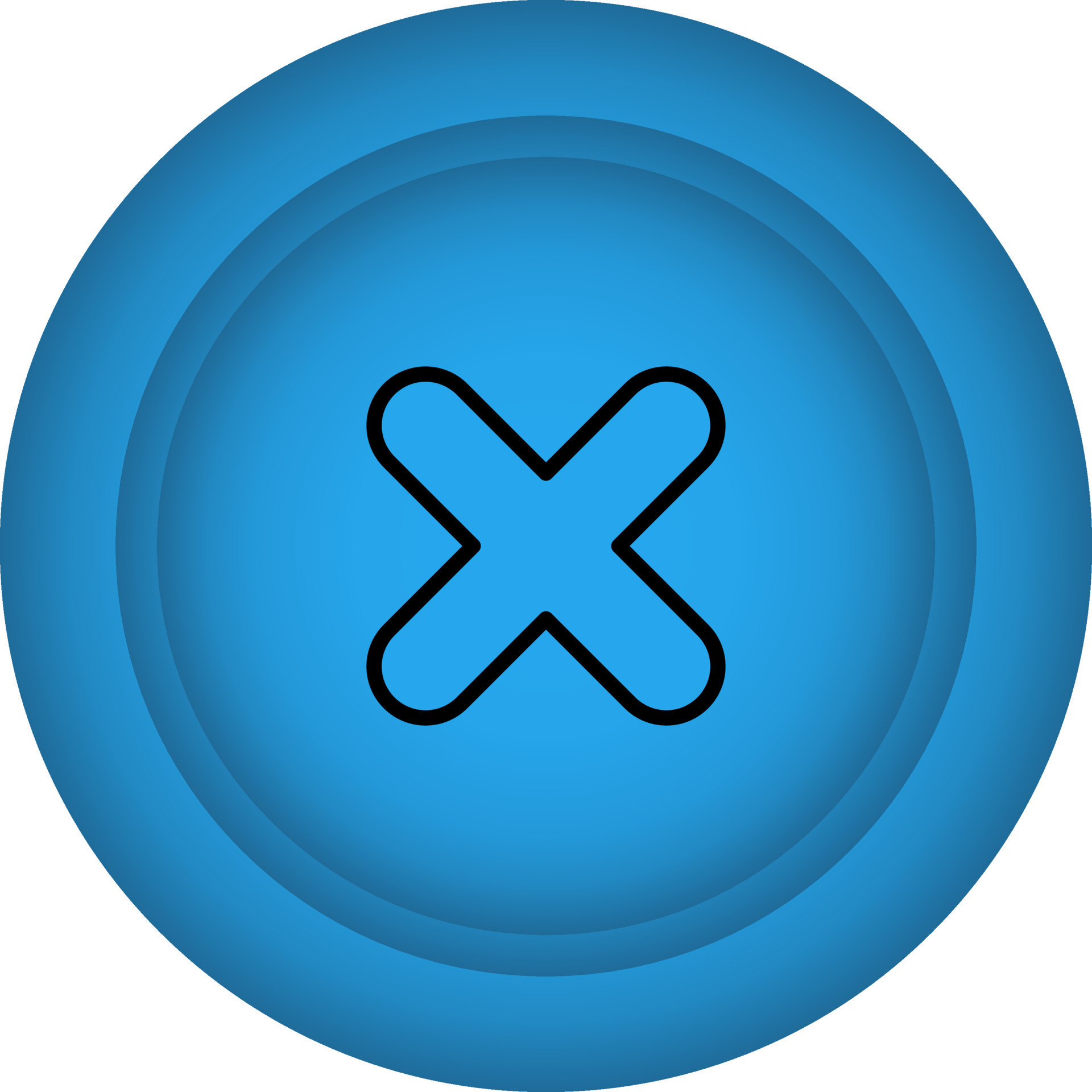 Close Button Blue Icon In Flat Style. 24458942 Vector Art at Vecteezy