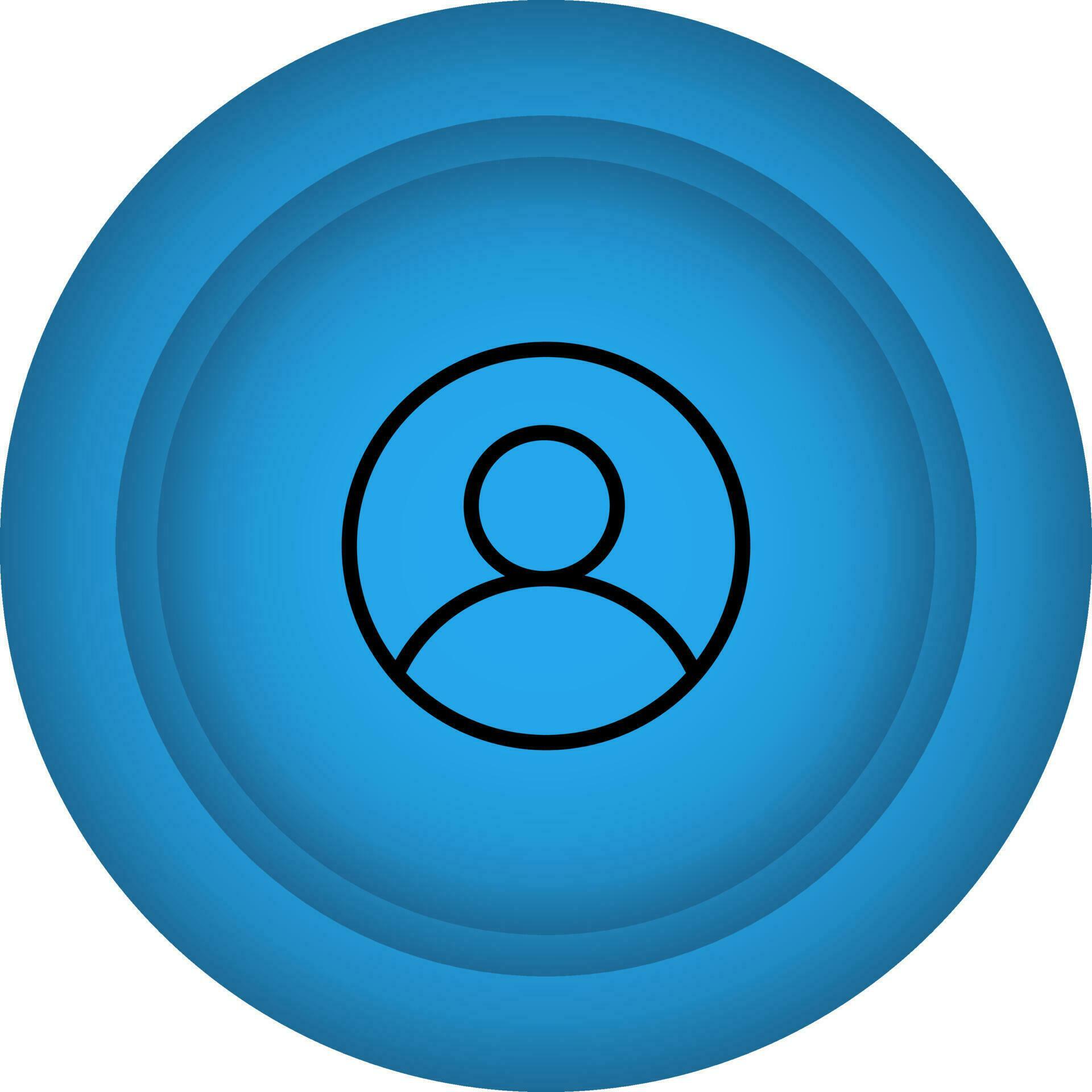 User Symbol Button Icon In Blue Color. 24458949 Vector Art at Vecteezy