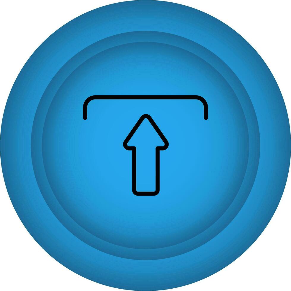 azul arriba flecha símbolo botón icono en plano estilo. vector
