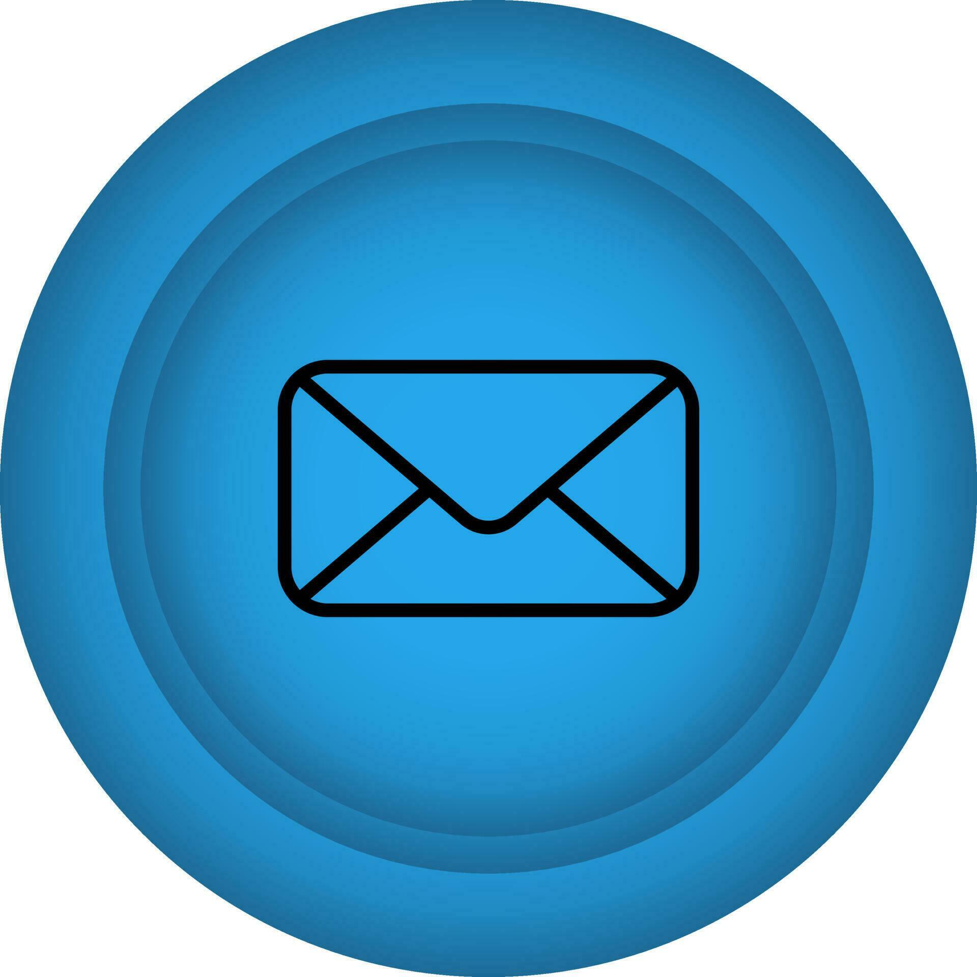 Mail Button Flat Icon In Blue Color 24458957 Vector Art at Vecteezy