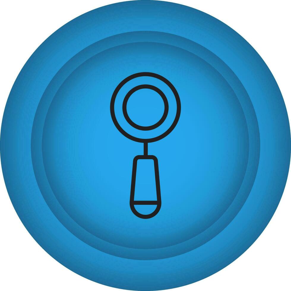 Search Or Zoom Button Flat Icon In Blue Color. vector