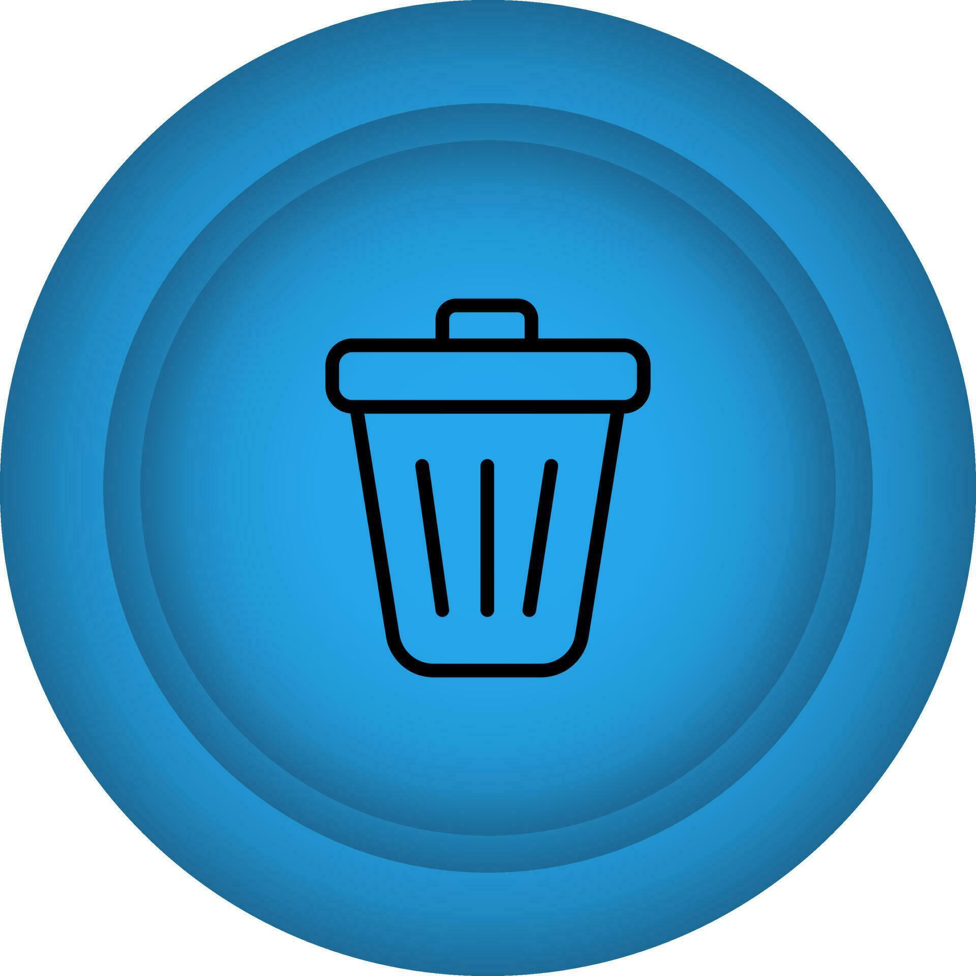Delete Button Blue Icon In Flat Style. 24458963 Vector Art at Vecteezy