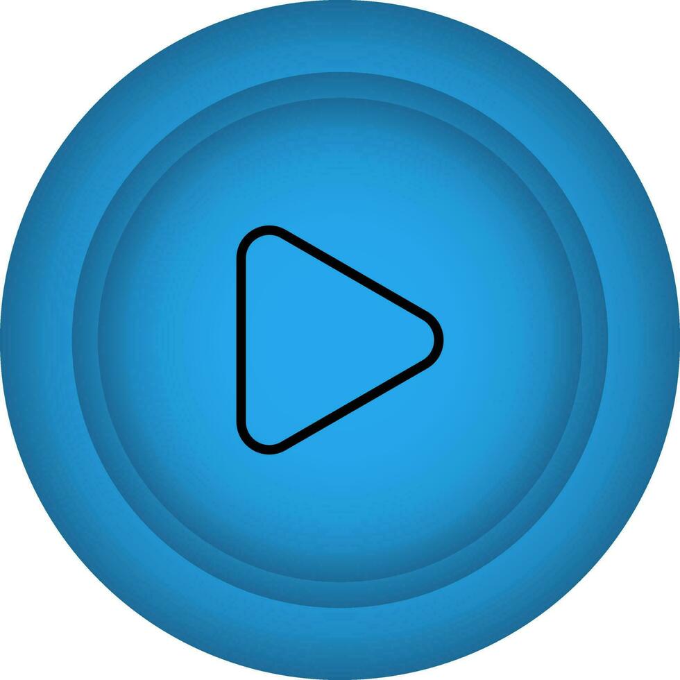 Play Button Blue Icon Or Symbol. vector