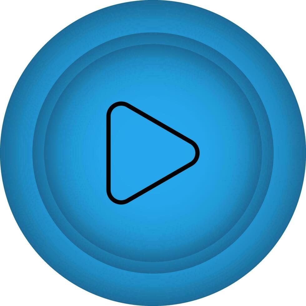 Play Button Blue Icon Or Symbol. vector