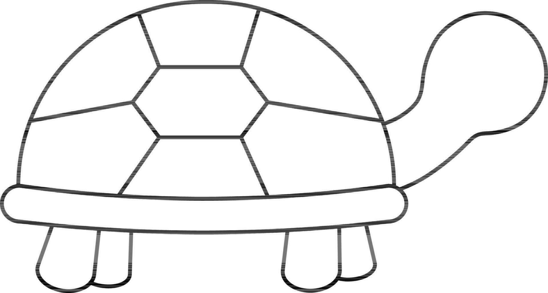 Linear Style Tortoise Icon Or Symbol. vector