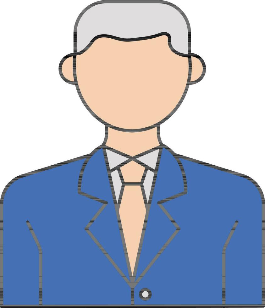 sin rostro hombre icono en plano estilo. vector