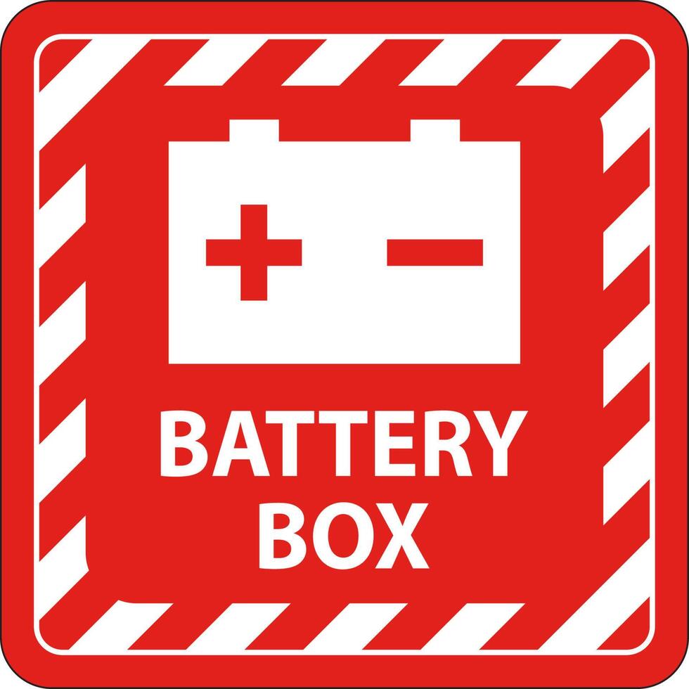 Symbol Battery Sign Battery Box On White Background vector