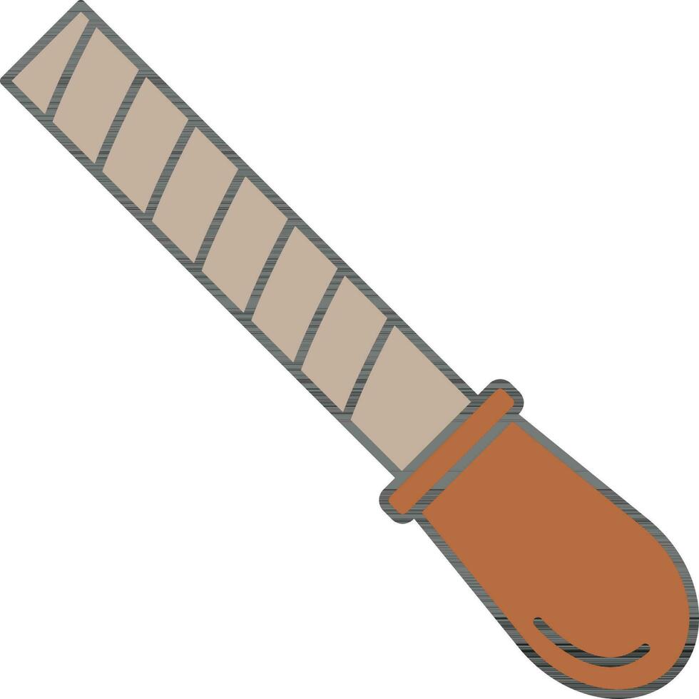Chisel Icon In Brown Color. vector