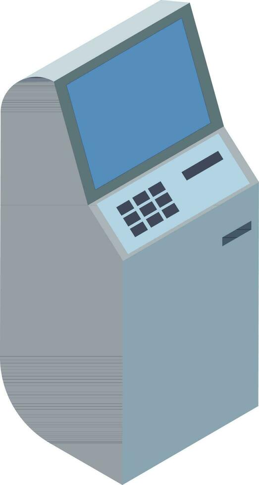 Isometric illustration of ATM icon. vector