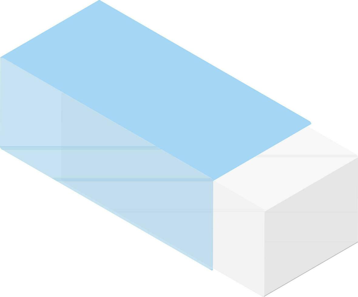 3D illustration of a eraser. vector