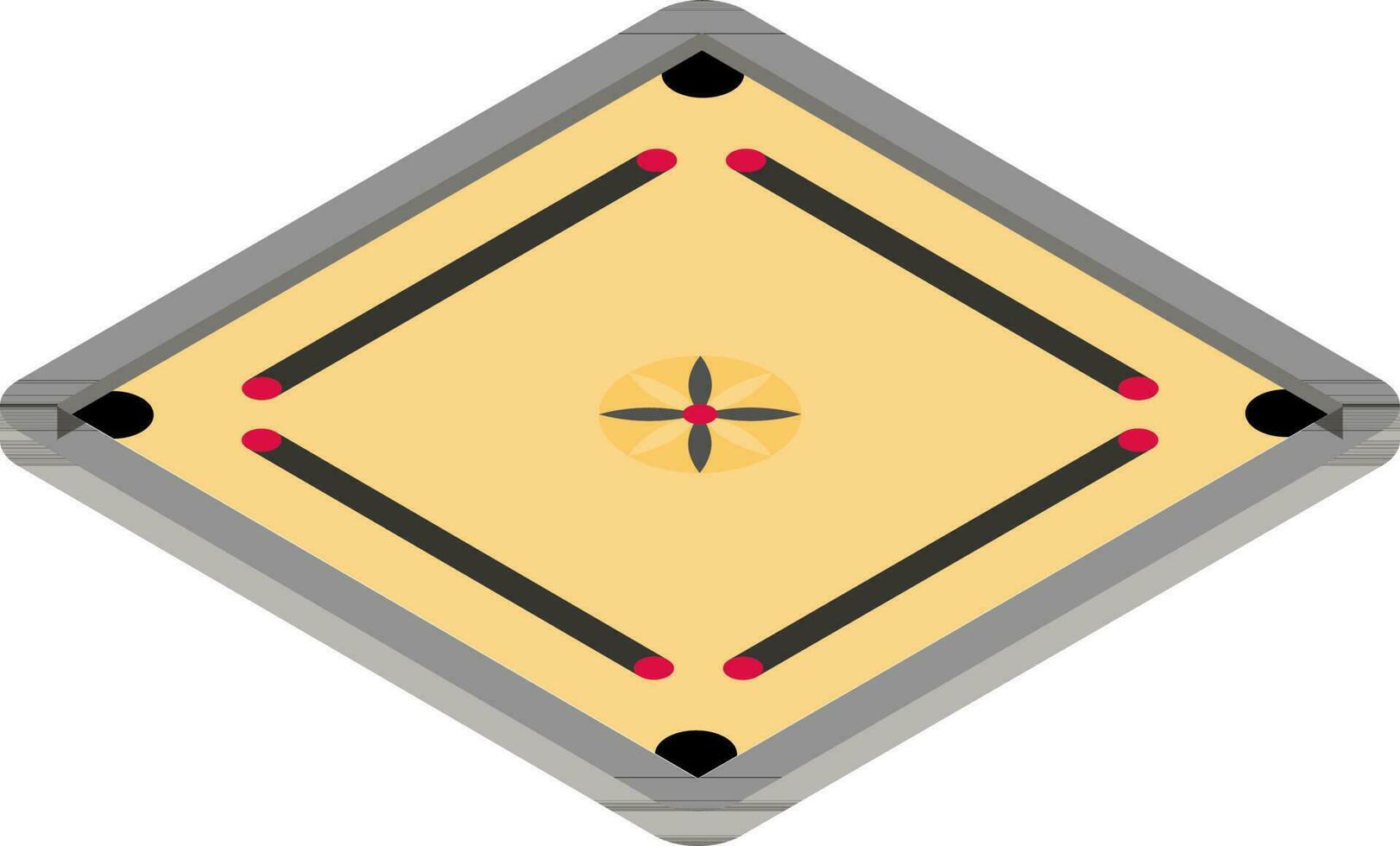 isométrica icono de carrom tablero. vector