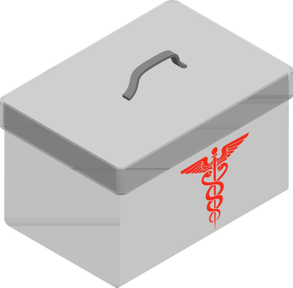 First aid box icon or symbol in 3d. vector