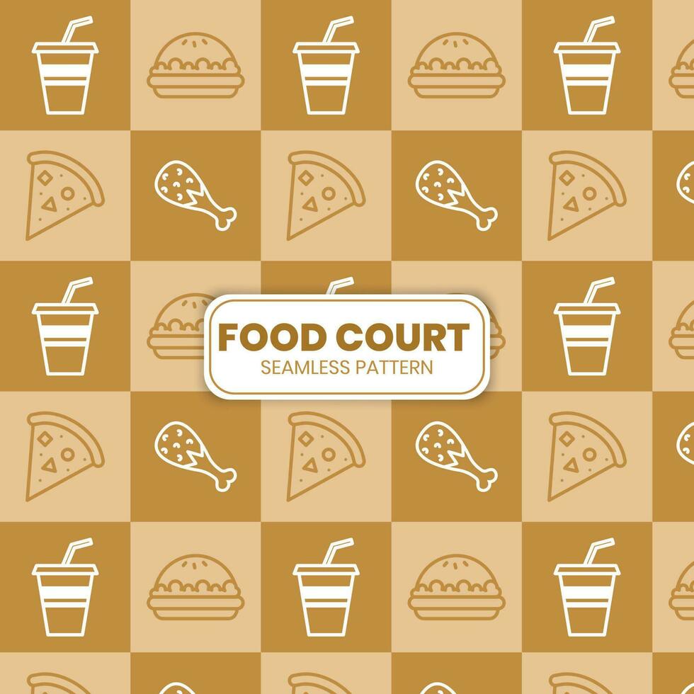 Food court Burger seamless pattern vector illustration