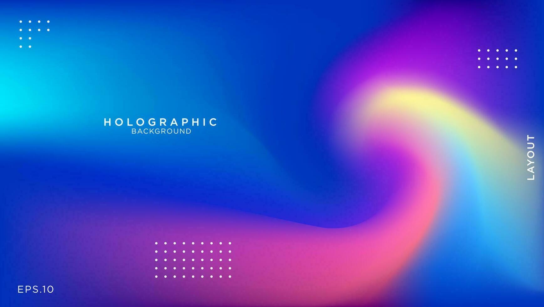 Abstract Blurred Holographic Background vector