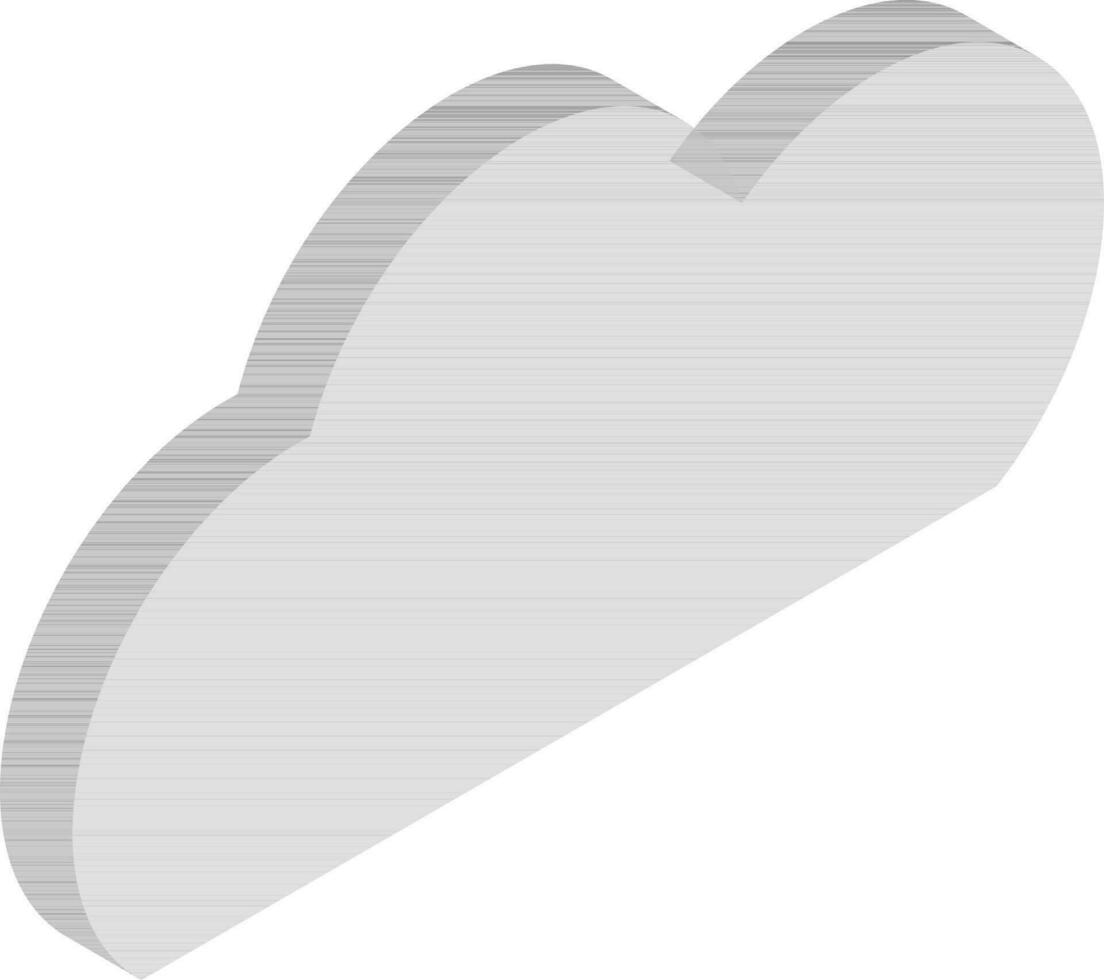 Isometric icon or symbol of cloud. vector