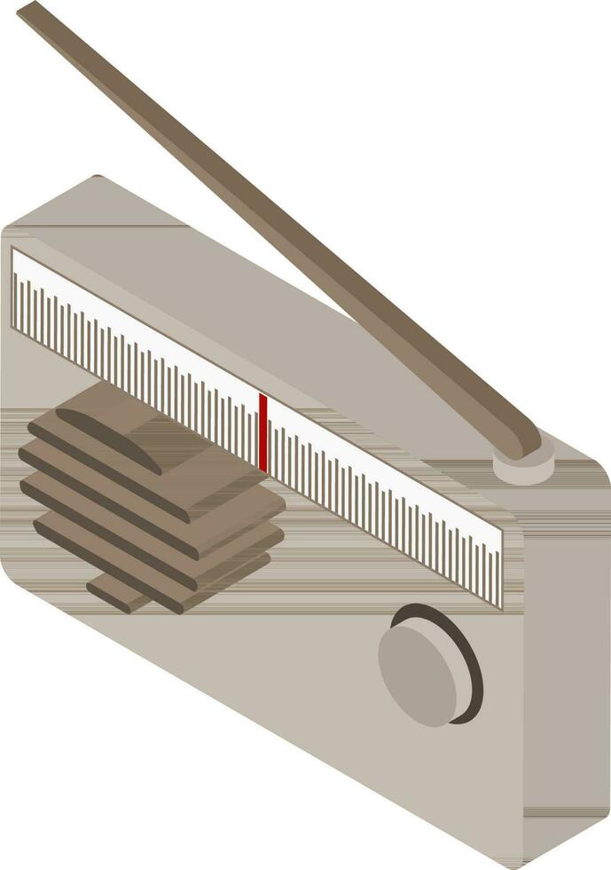 Isometric illustration of a Radio icon. vector