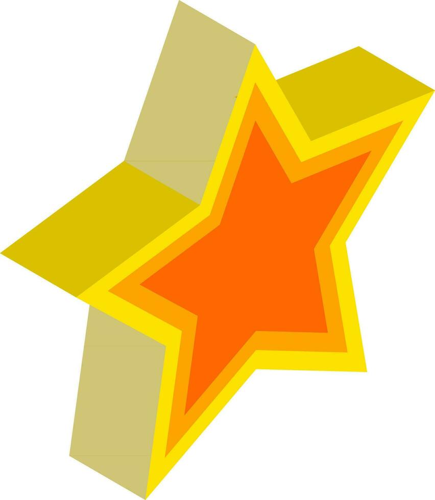 Isolated star element in flat style. vector