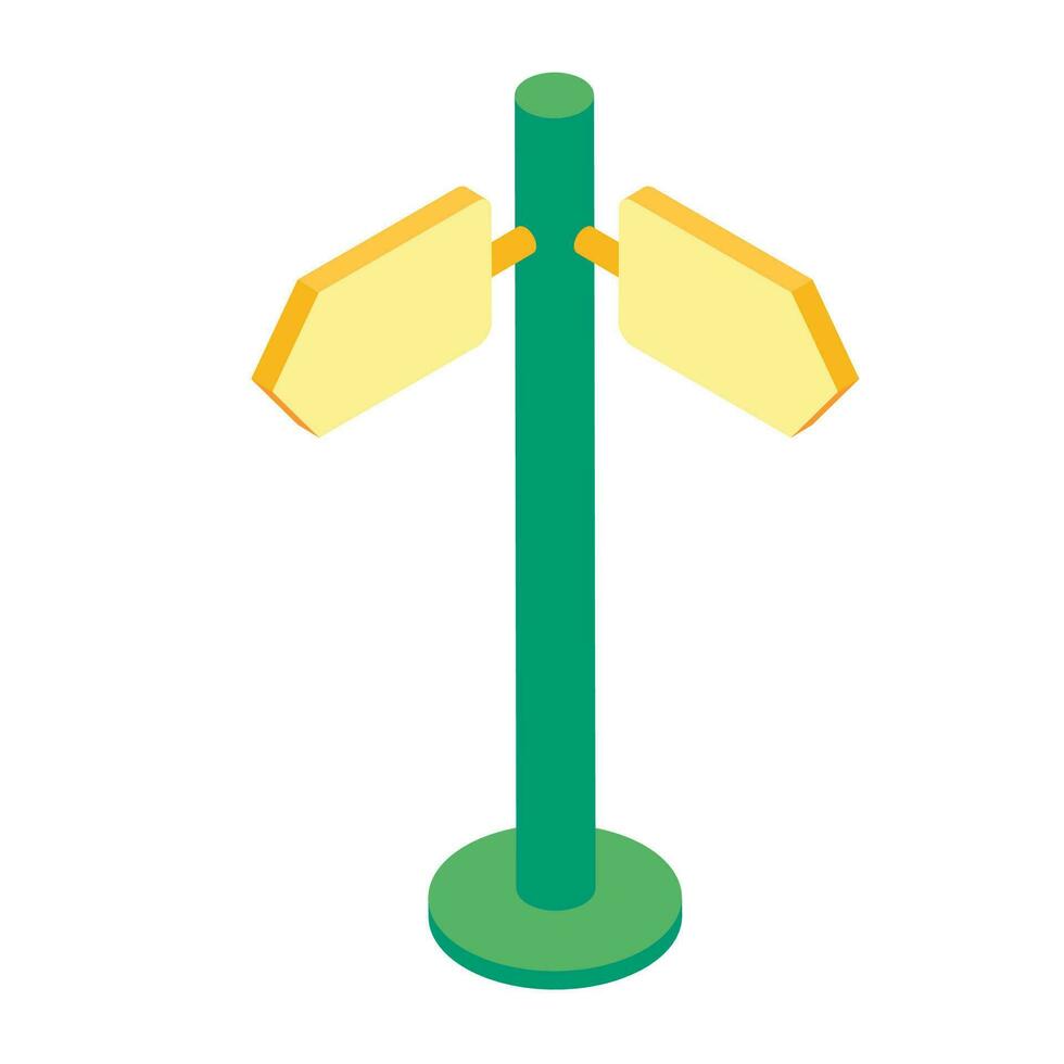 Directional board on white background. vector