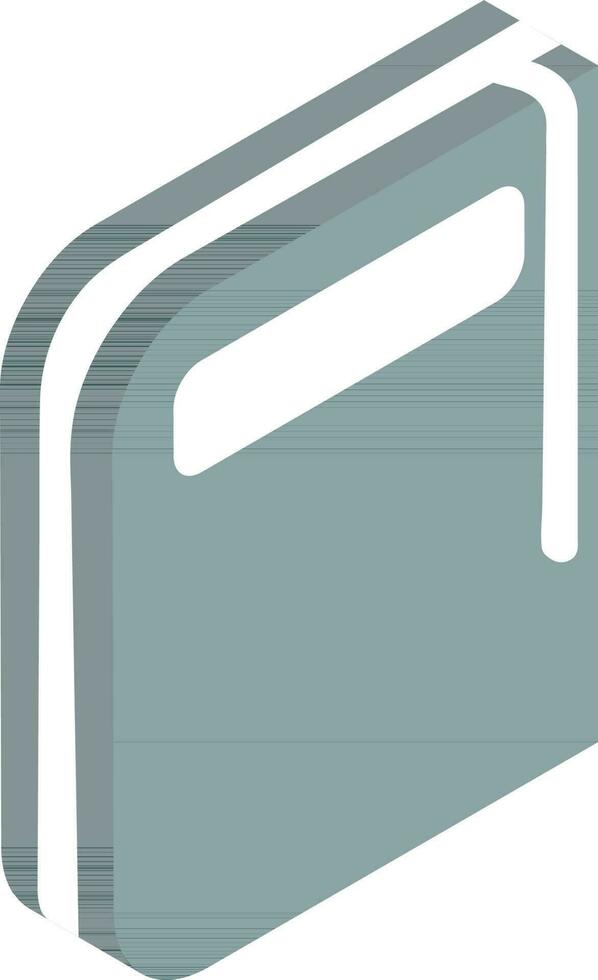 Diary folder isometric element on white background. vector