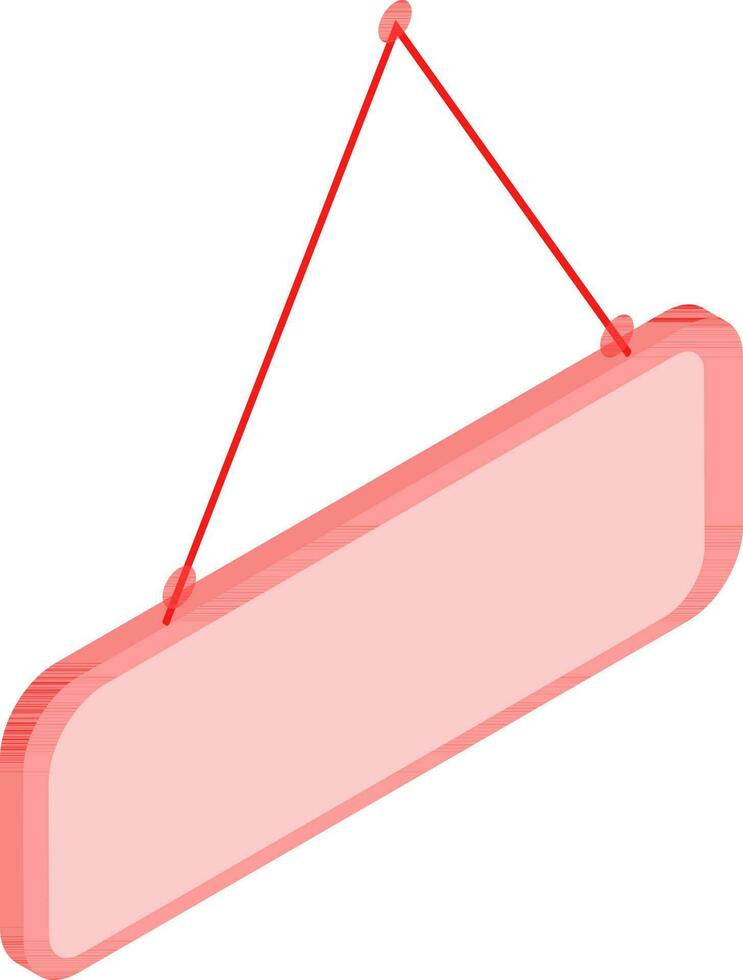 Hanging sign board in isometric style. vector