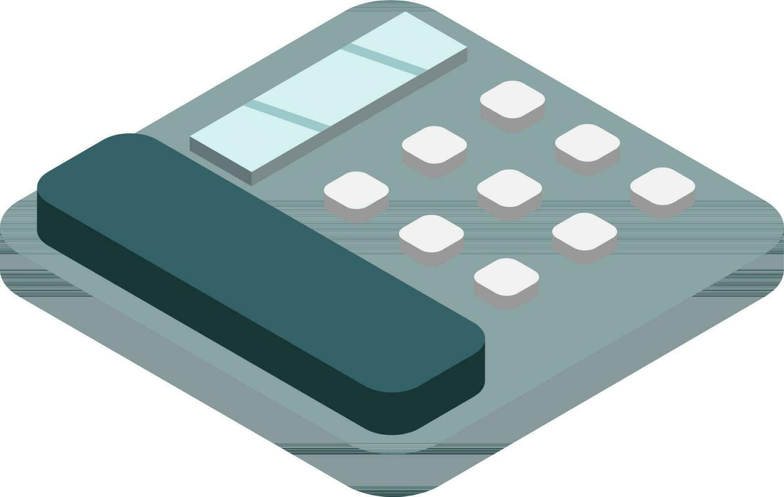 Vector illustration of telephone isometric element.