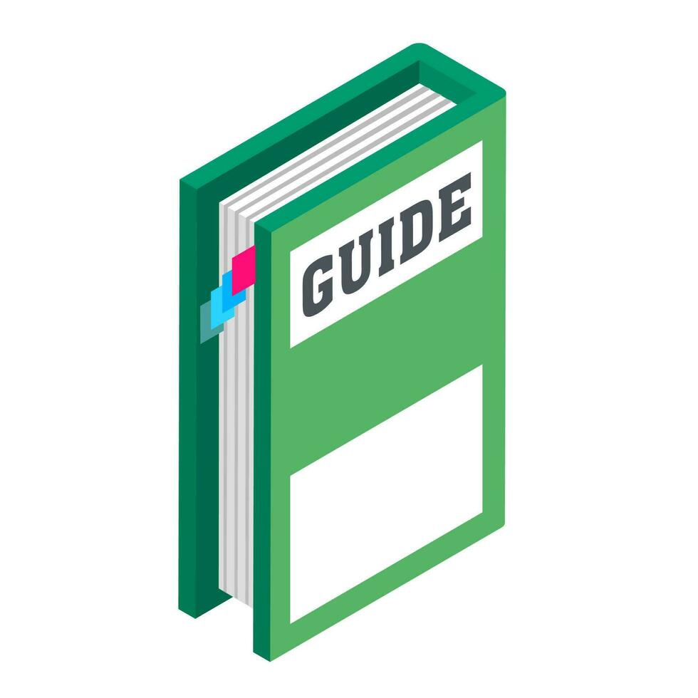 Illustration of guide on white background. vector