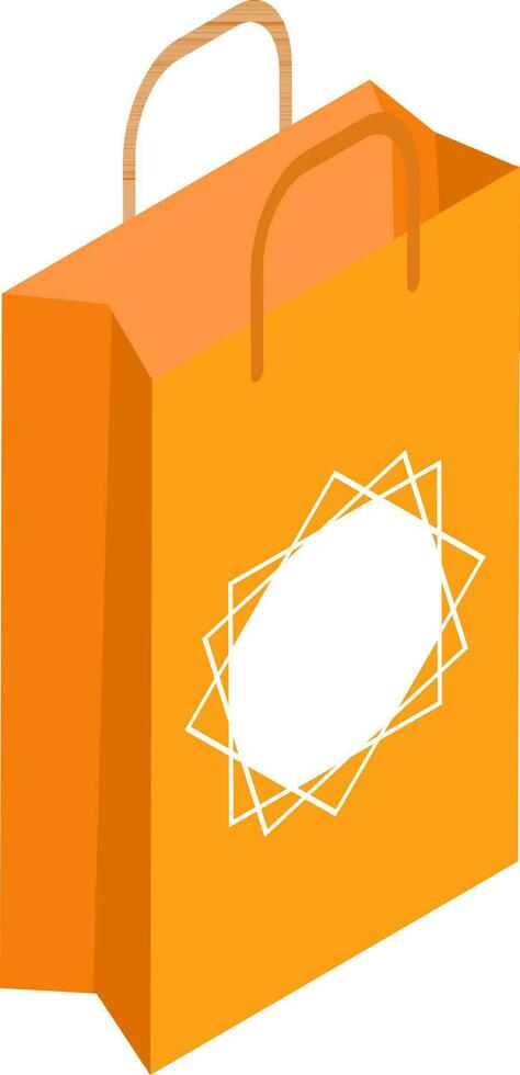 Shopping bag isometric element on white background. vector