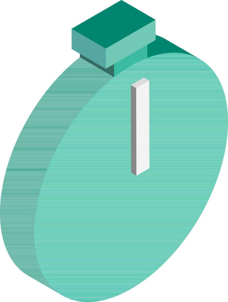 3D isometric illustration of stopwatch icon. vector