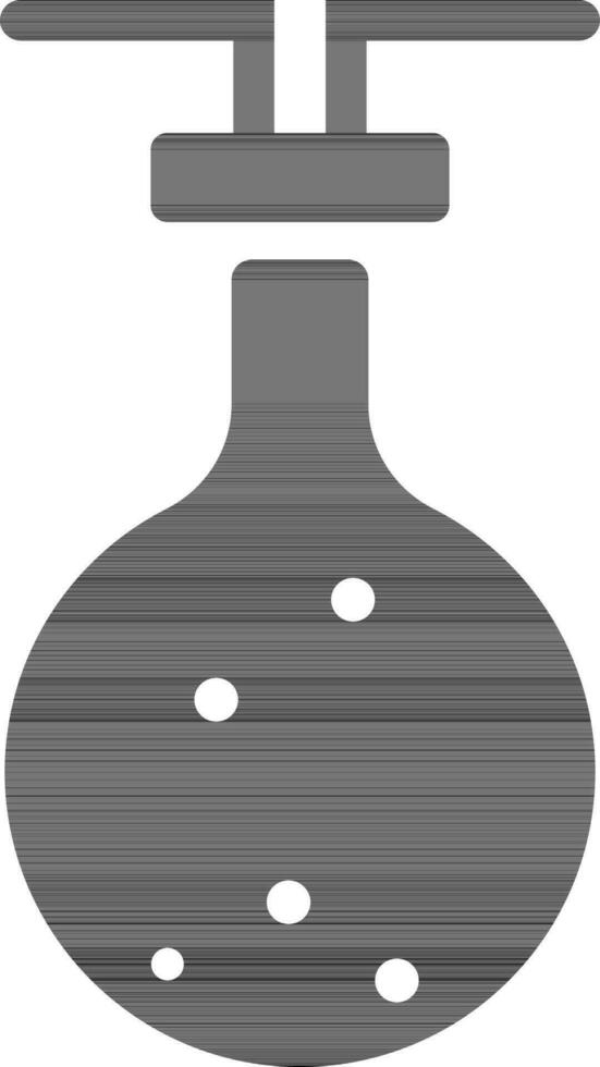 Flat style illustration of beaker or flask. vector