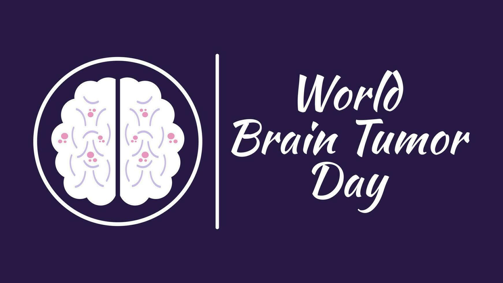 vector ilustración de mundo cerebro tumor día en moderno diseño para bandera y póster modelo
