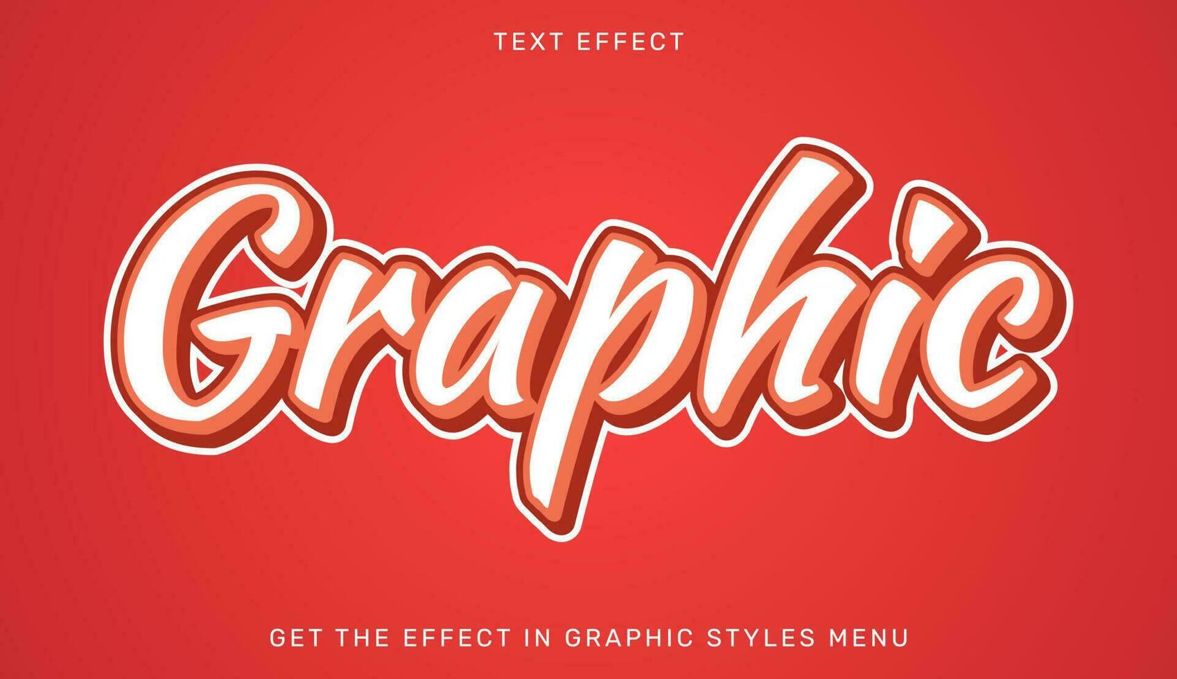 Graphic editable text effect in 3d style vector