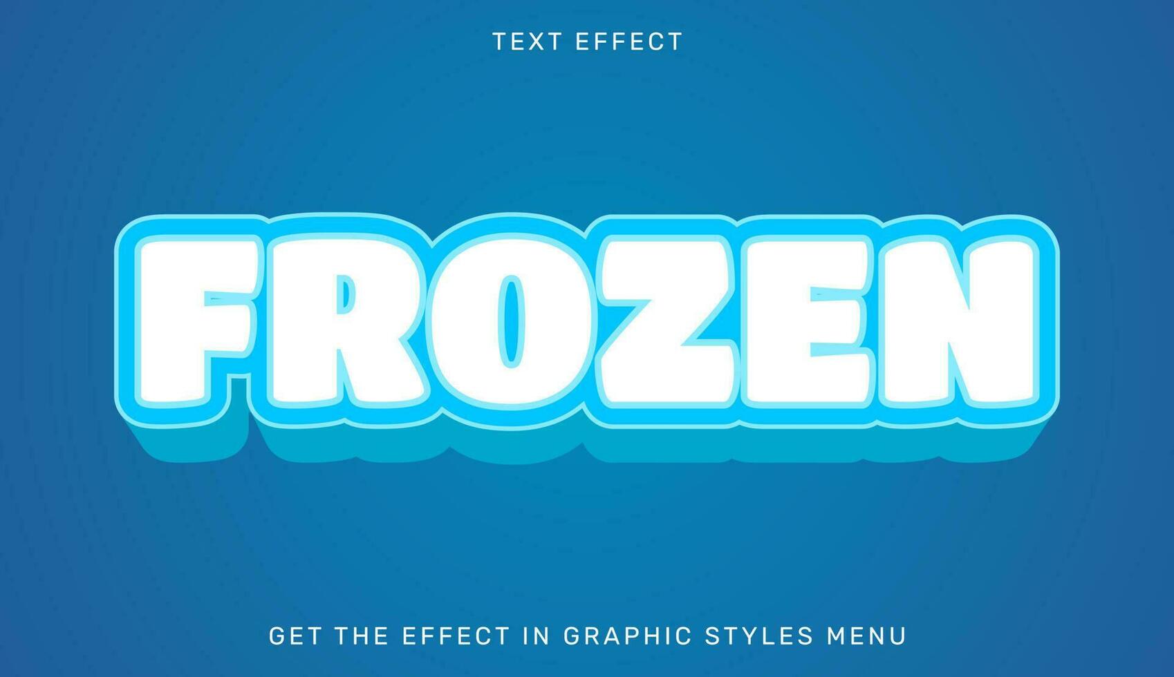 Frozen editable text effect in 3d style vector