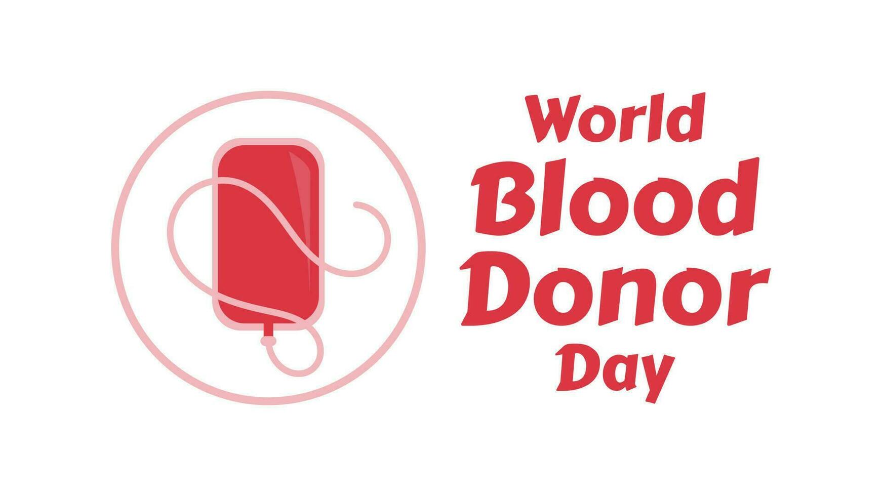 World blood donor day banner template in minimal design vector