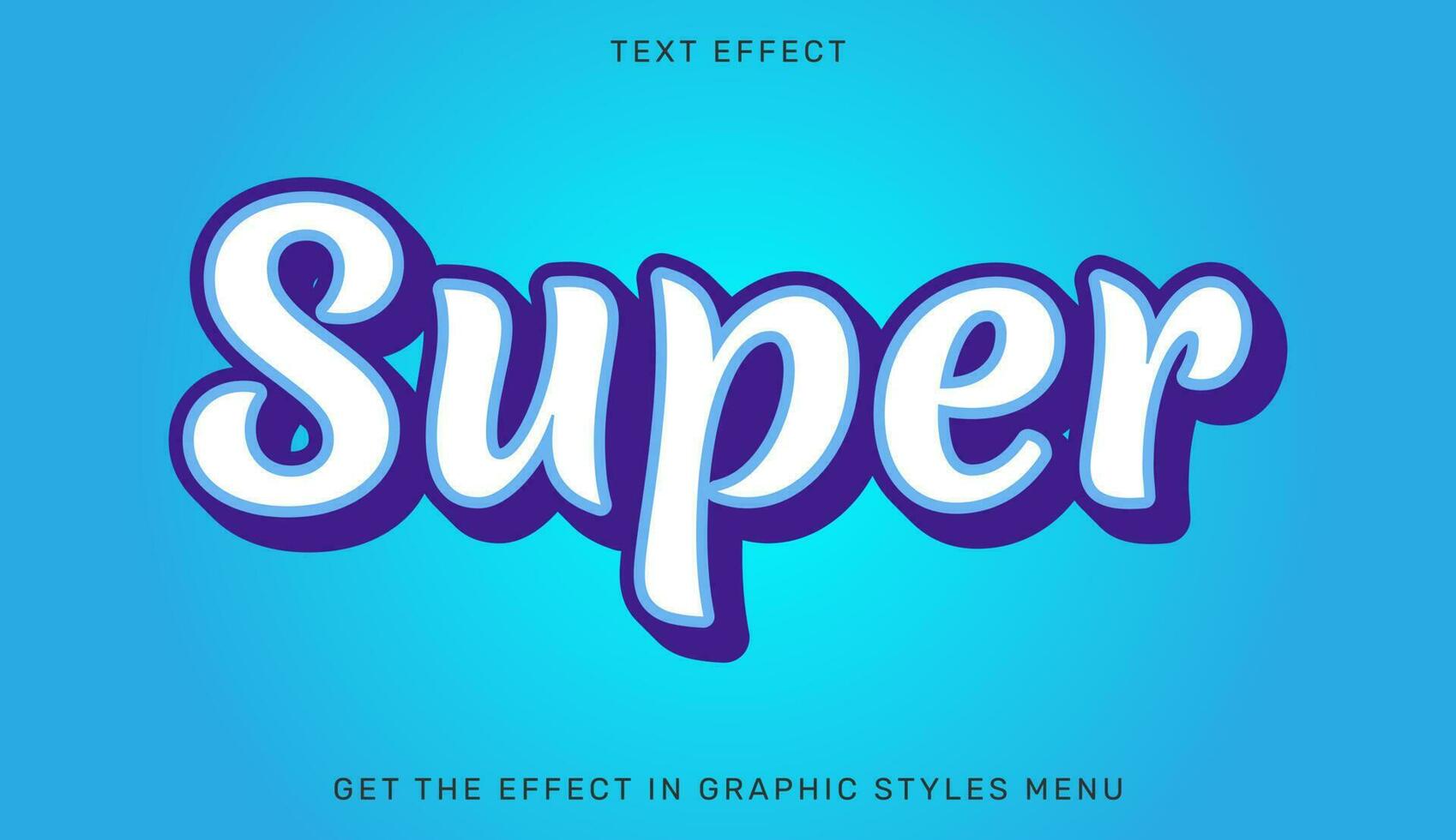 súper editable texto efecto en 3d estilo vector