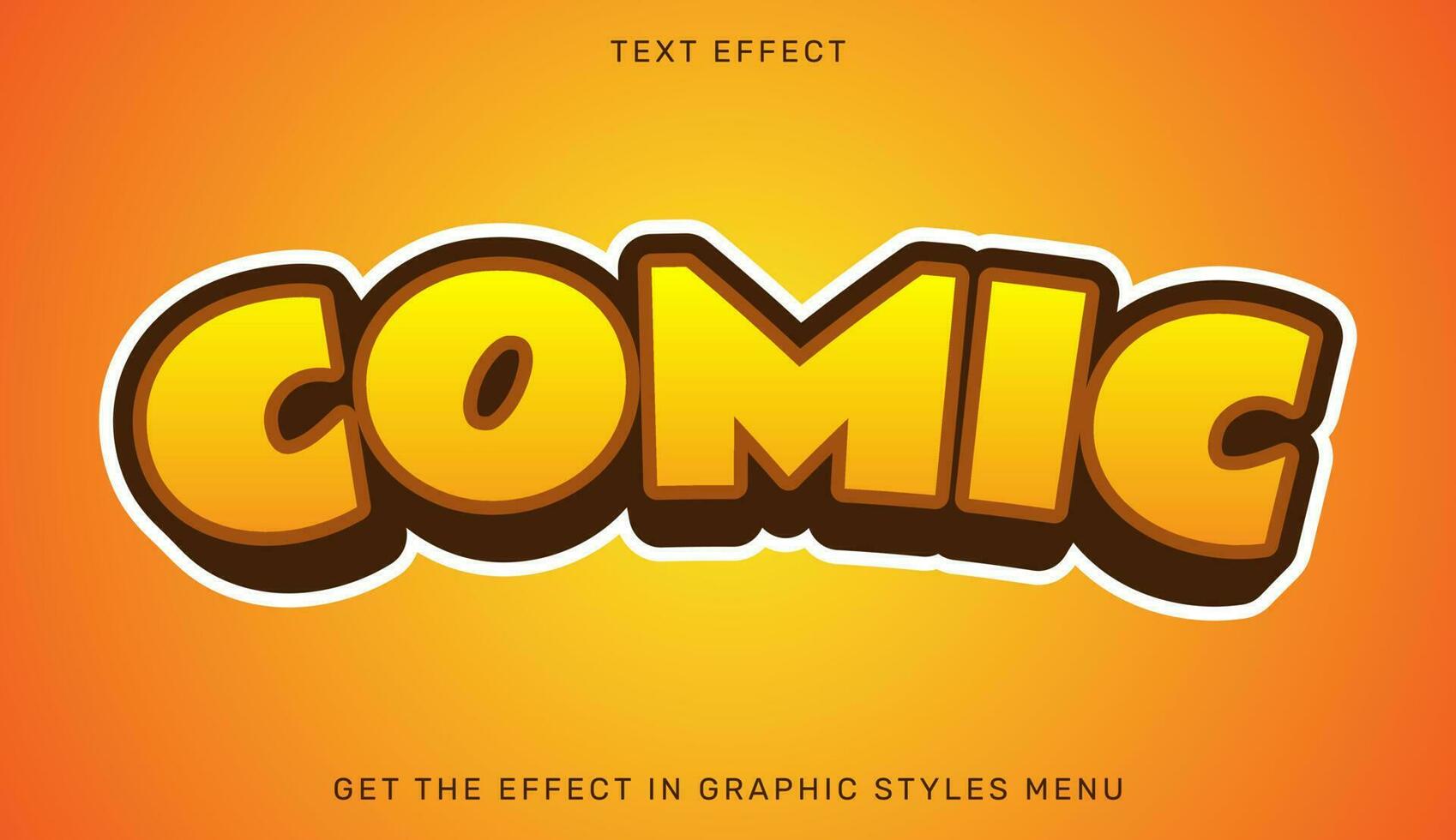 Comic editable text effect in 3d style vector