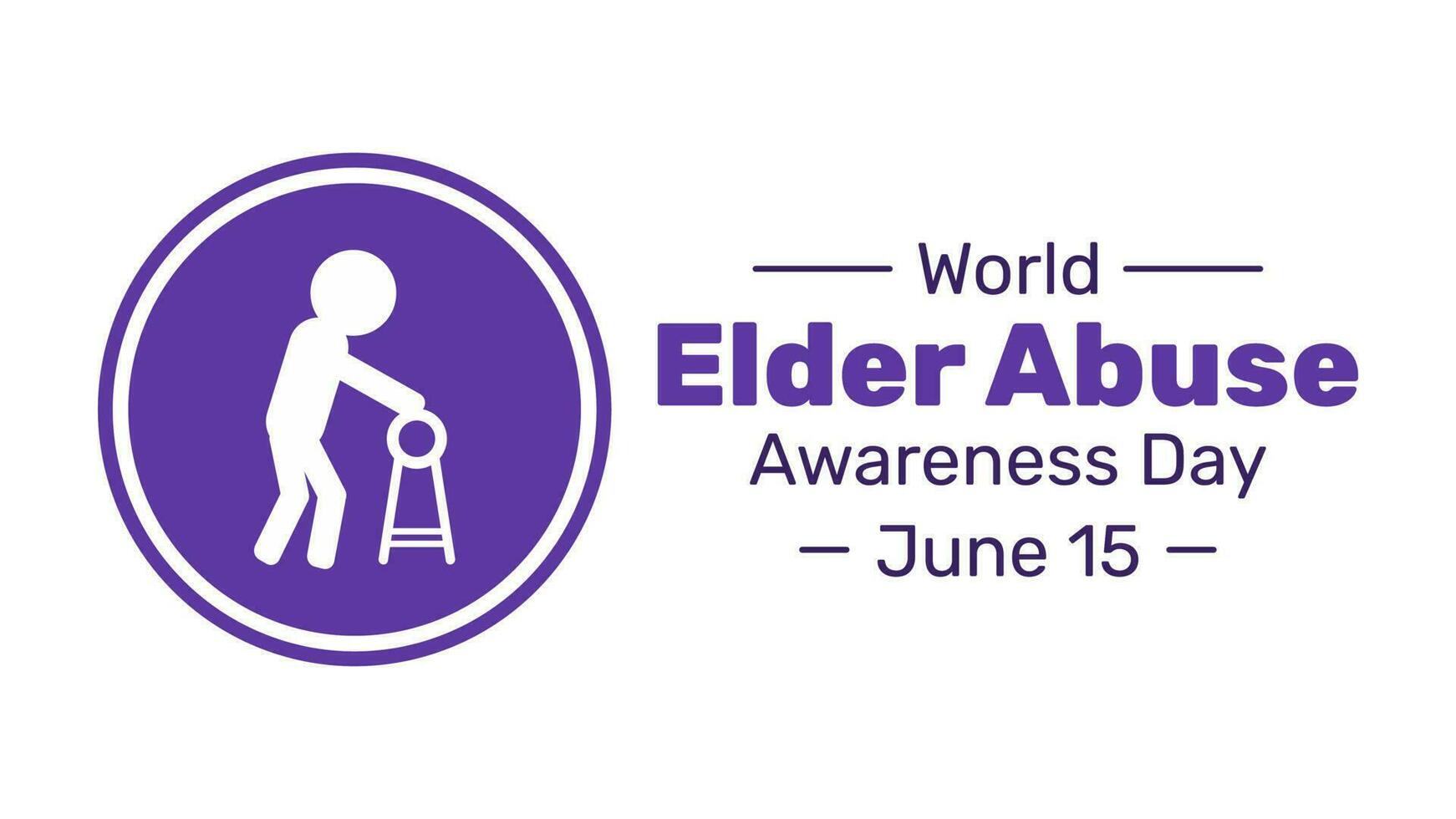 Vector illustration of World elder abuse awareness day banner template