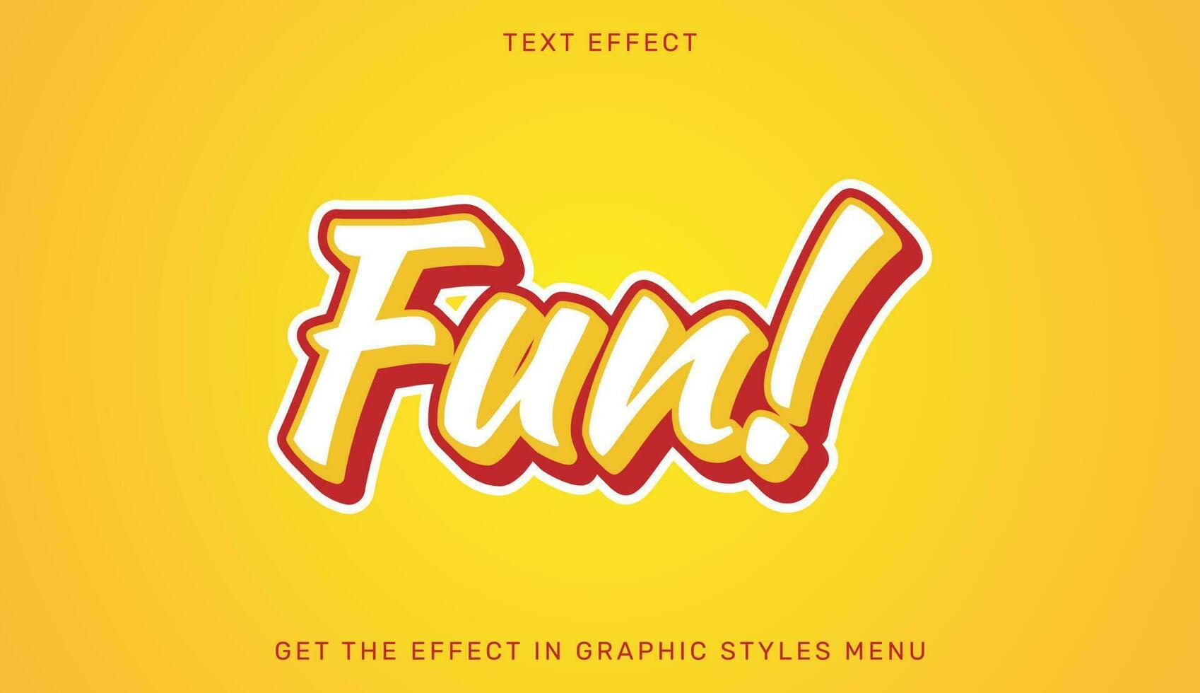 Fun editable text effect in 3d style vector