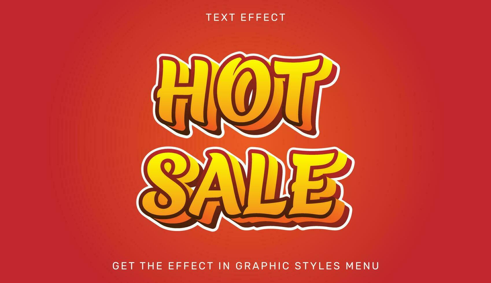 caliente rebaja texto efecto en 3d estilo vector