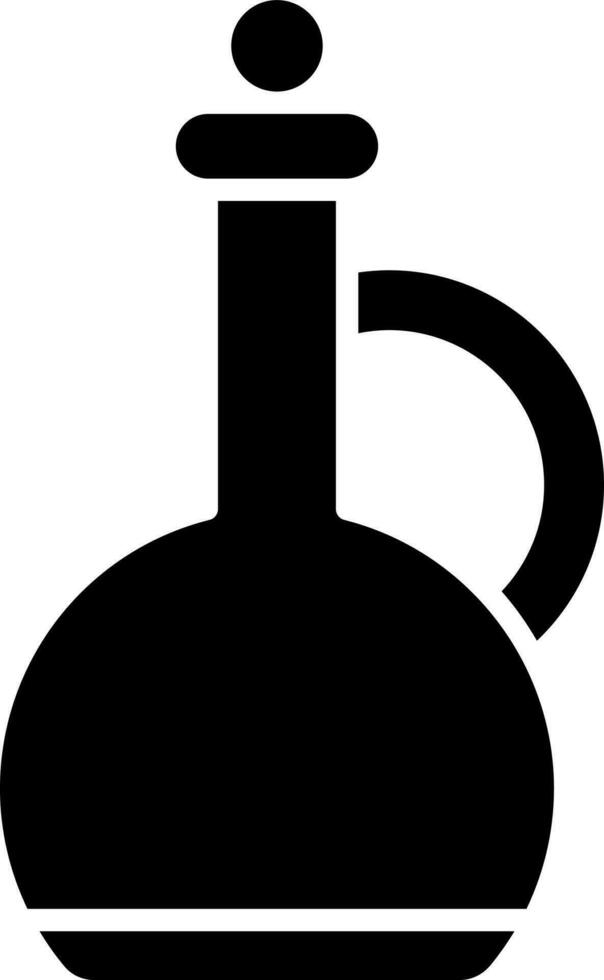 aceituna petróleo botella glifo icono. vector