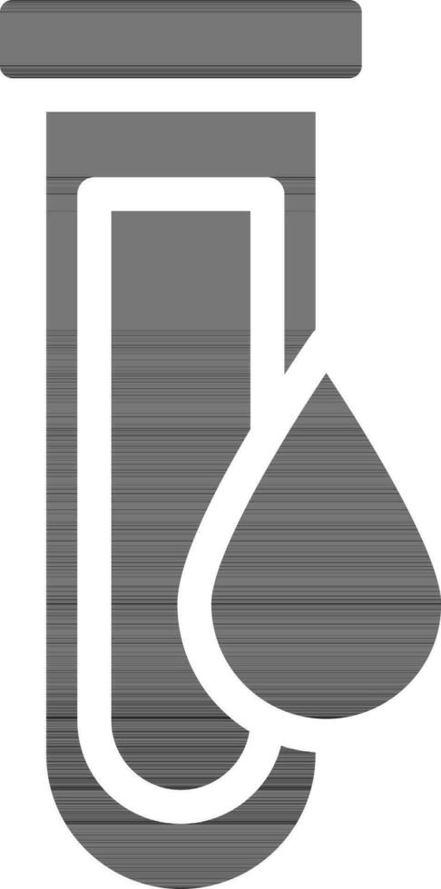 Test tube with drop icon. vector