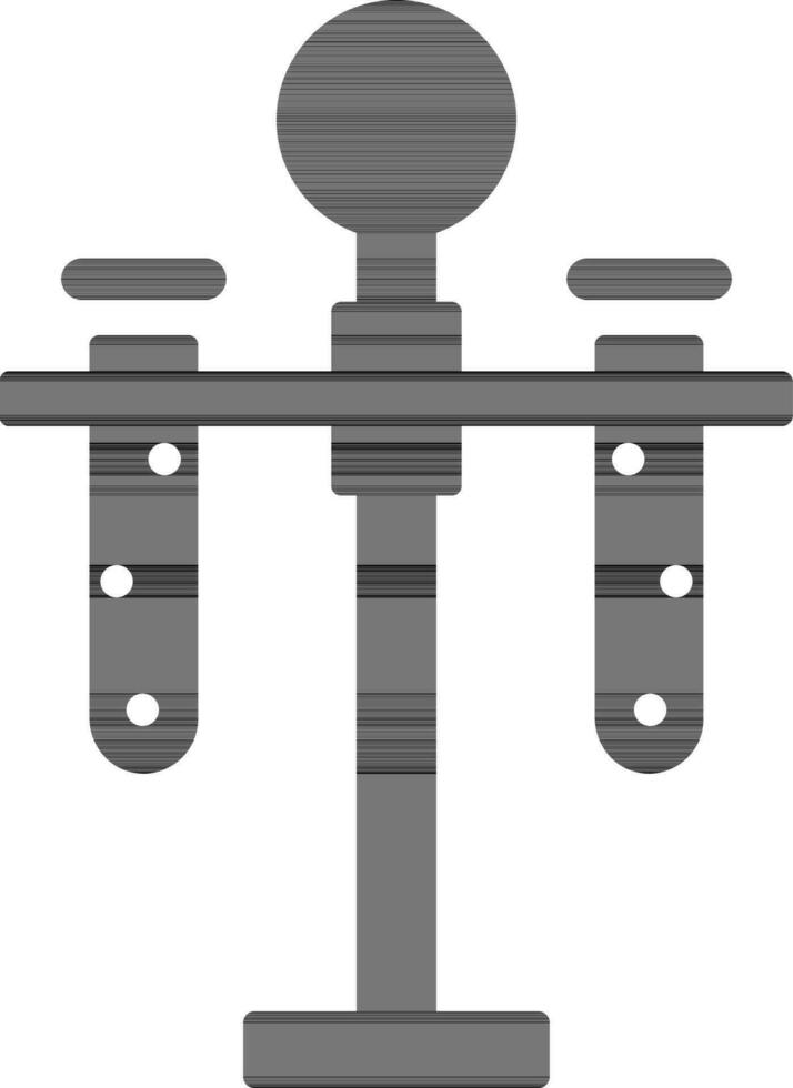 Test tube with stand icon. vector