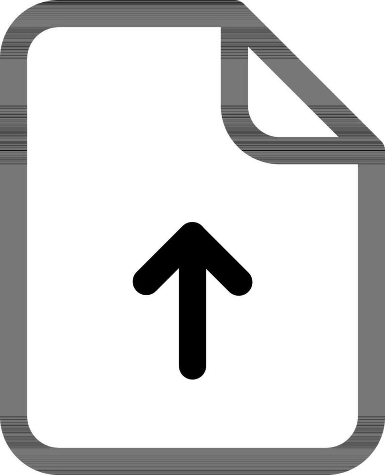 File upload icon in line art. vector