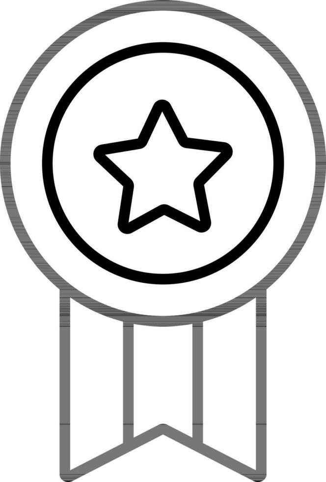 Star badge icon in thin line art. 24460232 Vector Art at Vecteezy