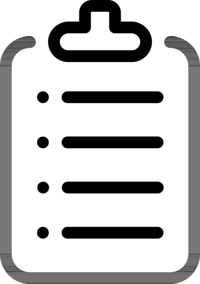 Flat illustration of clipboard line icon. vector