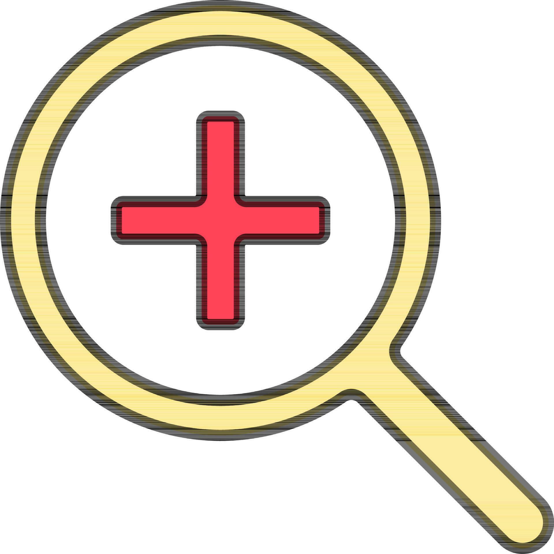 Zooming icon in red and yellow color. 24460320 Vector Art at Vecteezy